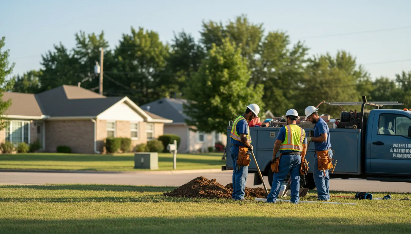 Residential water line and bathroom plumbing service in Cedar Hill, TX
